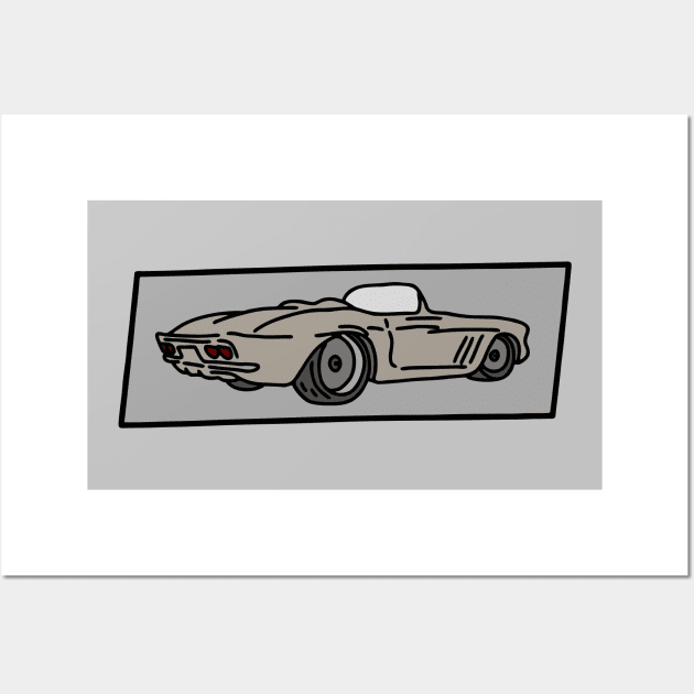 old automotive car illustration Wall Art by fokaction